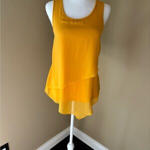 Iz Byer Gold Asymmetrical Sleeveless Tank Top